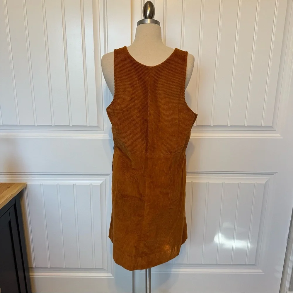 Free People Rolling Thunder Brown Corduroy Cinnamon Jumper Dress - Picture 3 of 7